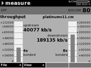 DSAM DOCSIS 3.0 Throughput Test