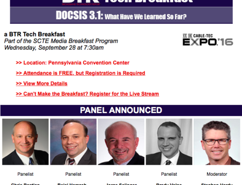 DOCSIS 3.1 Breakfast Panel